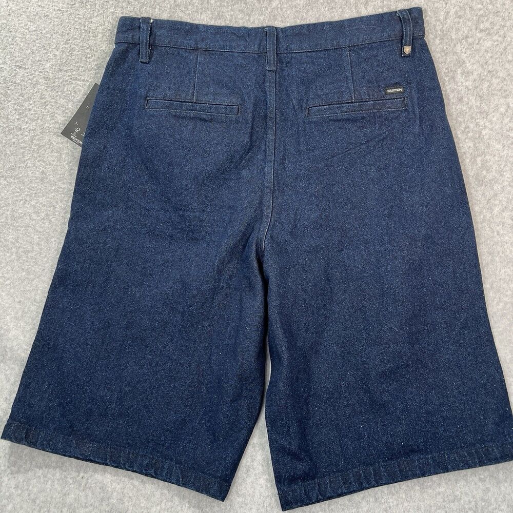 Brixton Shorts Choice Chino Baggy fit Mens 34 Dark Denim 34x12 NWT